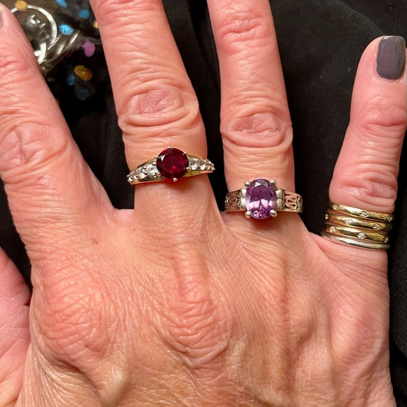 VTG Amethyst Sterling Silver 925 Ring 💜 - Picture 2 of 6